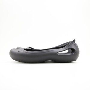 Crocs Kadee Black Rubber Lightweight Slingback Ballet Flats - 7